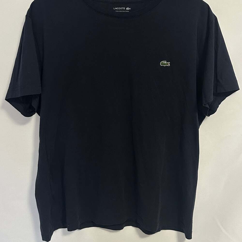 Lacoste Mens T-Shirt Blue Logo Size XL